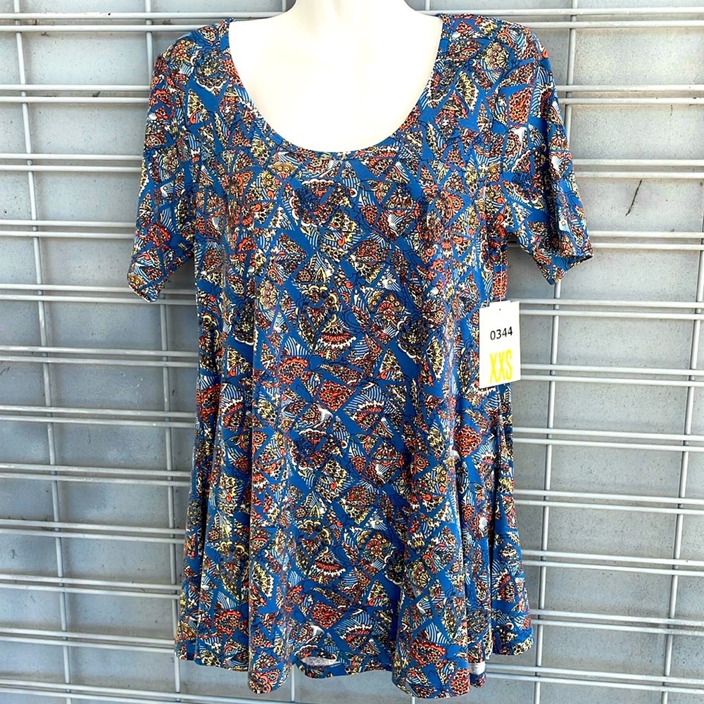 LulaRoe Paisley Printed Perfect T High Low Top-#0344